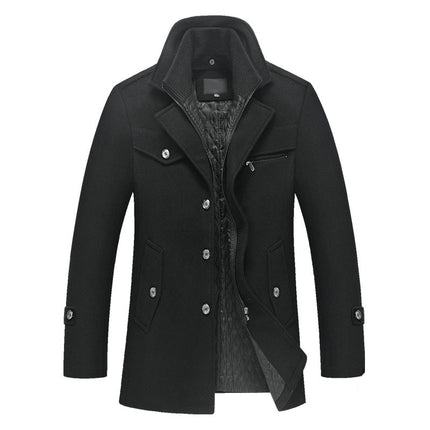 Men's Woolen Autumn Trench - Wnkrs
