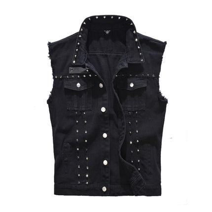 Black Denim Vest for Men - Wnkrs