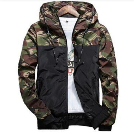 Men's Camouflage Print Windbreaker - Wnkrs