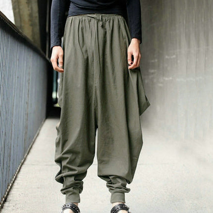 Boho Style Loose Cotton Men's Harem Pants - Wnkrs