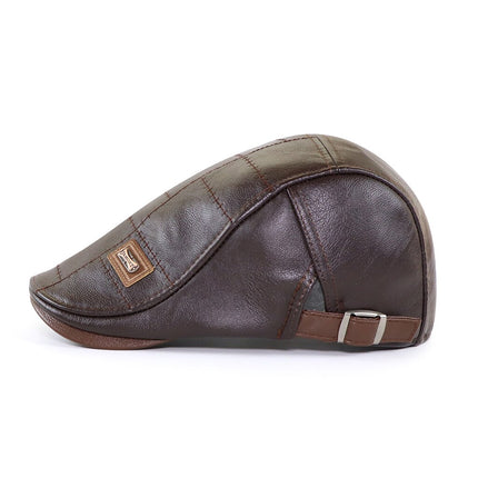 Men's Eco-Leather Newsboy Cap - Wnkrs