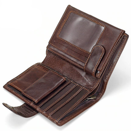 Vintage Bi-Fold Genuine Leather Wallet for Men - Wnkrs