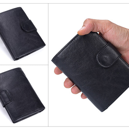 Vintage Bi-Fold Genuine Leather Wallet for Men - Wnkrs