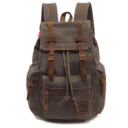 Men's Retro Canvas Drawstring Backpack - Wnkrs