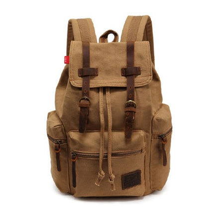 Men's Retro Canvas Drawstring Backpack - Wnkrs