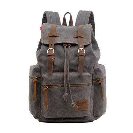 Men's Retro Canvas Drawstring Backpack - Wnkrs