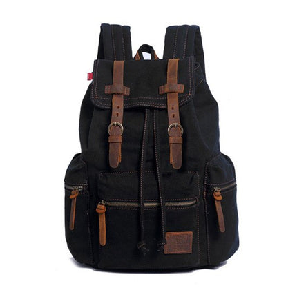 Men's Retro Canvas Drawstring Backpack - Wnkrs