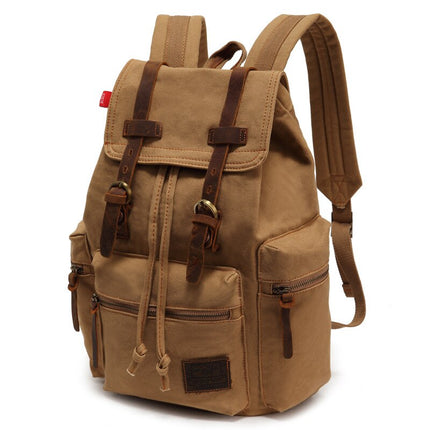 Men's Retro Canvas Drawstring Backpack - Wnkrs