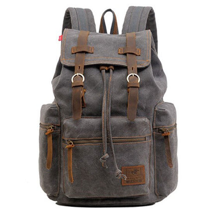 Men's Retro Canvas Drawstring Backpack - Wnkrs