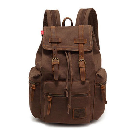 Men's Retro Canvas Drawstring Backpack - Wnkrs