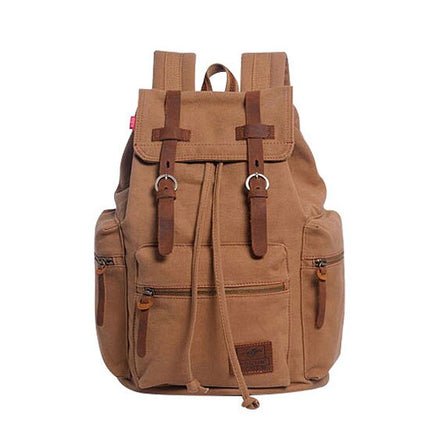 Men's Retro Canvas Drawstring Backpack - Wnkrs