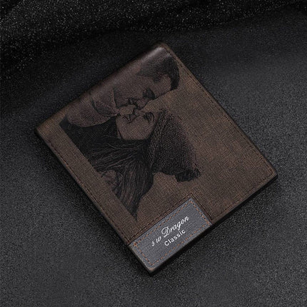 Men's Custom Inscription Photo Engraved Wallet Gifts For Him - Wnkrs