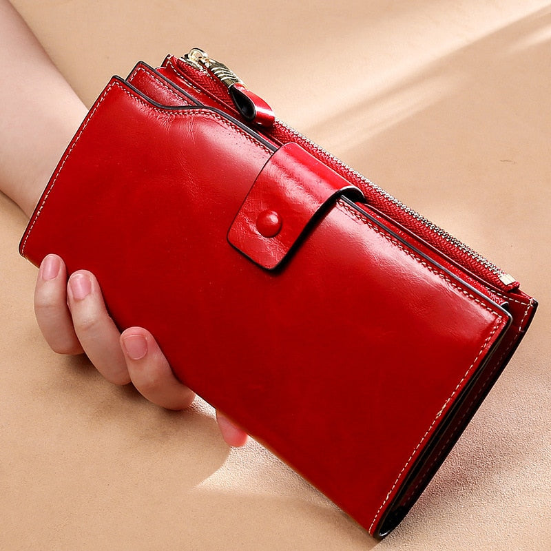 Women's Anti-RFID Leather Wallet