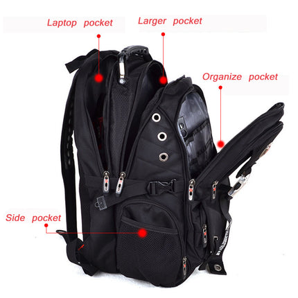 Men's Large Capacity Travel Backpack with Tactical Buckle - Wnkrs