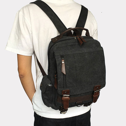 Men's Retro Style Canvas Backpack - Wnkrs