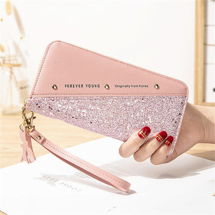 Women's Sequin Patchwork Wallet - Wnkrs