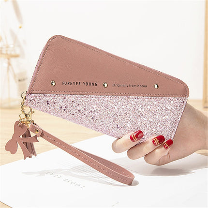 Women's Sequin Patchwork Wallet - Wnkrs