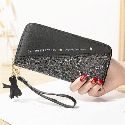 Women's Sequin Patchwork Wallet - Wnkrs