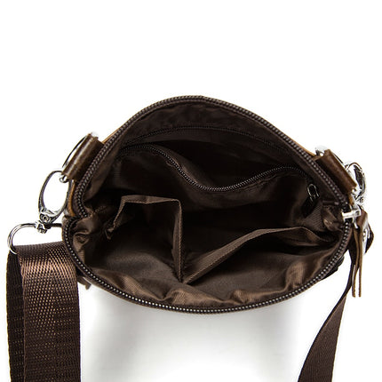 Men's Genuine Leather Crossbody Bag - Wnkrs