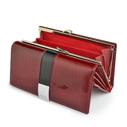 Women's Lacquered Leather Wallet - Wnkrs