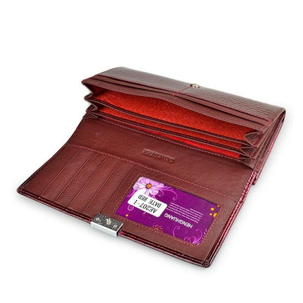Women's Lacquered Leather Wallet - Wnkrs