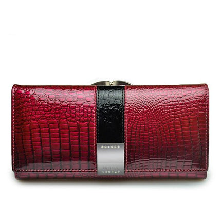 Women's Lacquered Leather Wallet - Wnkrs