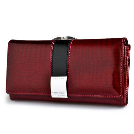Women's Lacquered Leather Wallet - Wnkrs