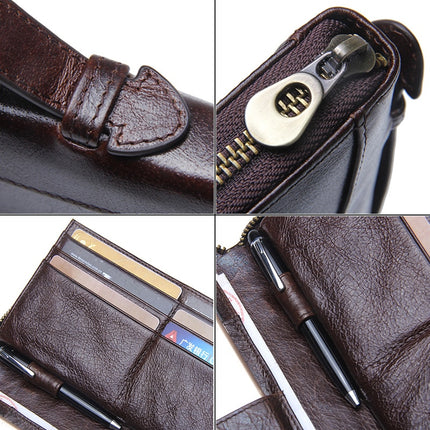 Men's Genuine Leather Wallet with Phone Pocket - Wnkrs