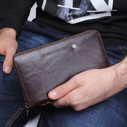 Men's Genuine Leather Wallet with Phone Pocket - Wnkrs