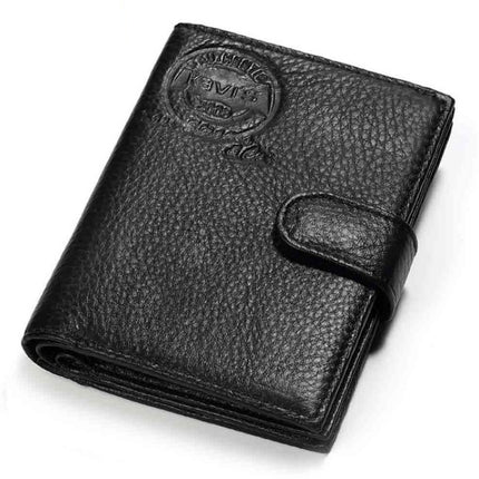 Vertical Leather Wallet with Passport Holder for Men - Wnkrs