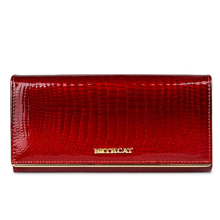 Women's Alligator Style Leather Wallet - Wnkrs