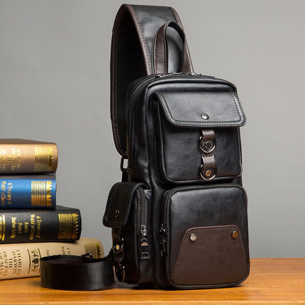 Men's Urban Style Eco-Leather Crossbody Bag - Wnkrs