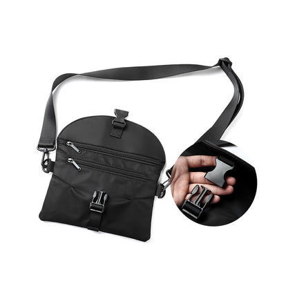 Men's Waterproof Black Nylon Messenger Bag - Wnkrs