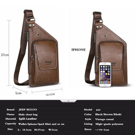 Men's Leather Crossbody Bag - Wnkrs