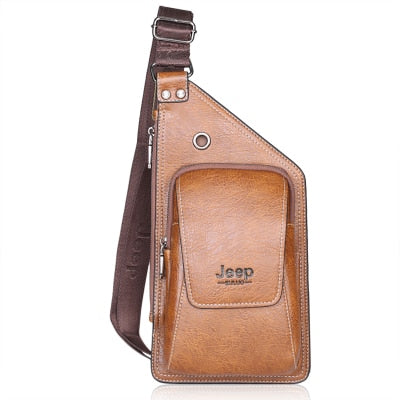 Men's Leather Crossbody Bag - Wnkrs