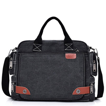 Men's Retro Canvas Briefcase - Wnkrs