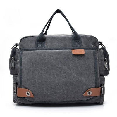 Men's Retro Canvas Briefcase - Wnkrs