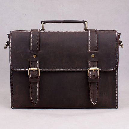 Men's Vintage Leather Briefcase - wnkrs