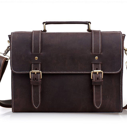Men's Vintage Leather Briefcase - wnkrs