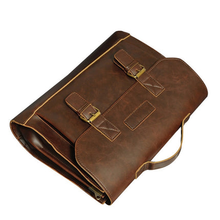 Elegant Leather Men's Briefcase - Wnkrs