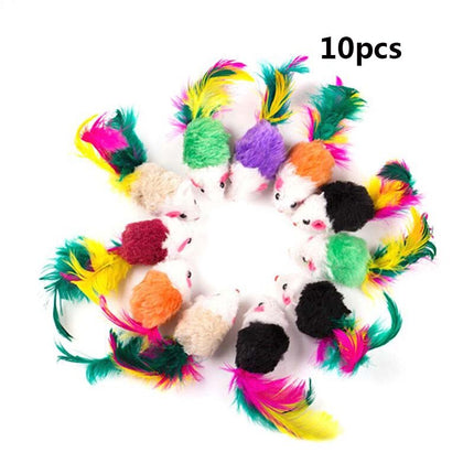 Set of Ten Mouse Pet Toys for Cats - wnkrs
