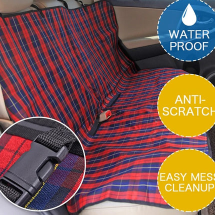 Dog's Plaid Pattern Car Seat Cover - wnkrs