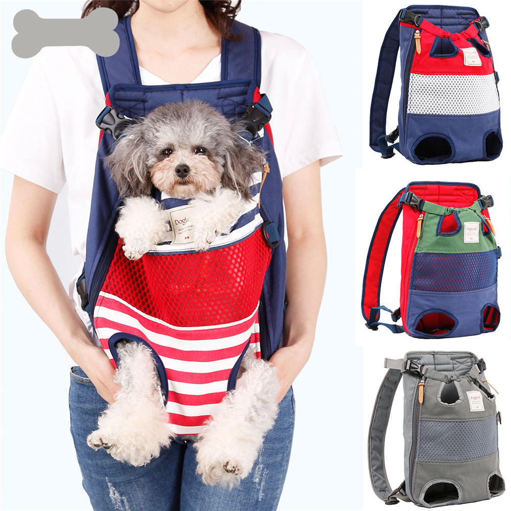 Pets Striped Canvas Carrier Backpack