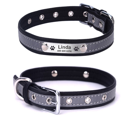 Personalized Reflective Dog Collar - wnkrs