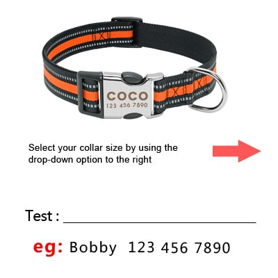 Dog's Striped Reflective Collar - wnkrs