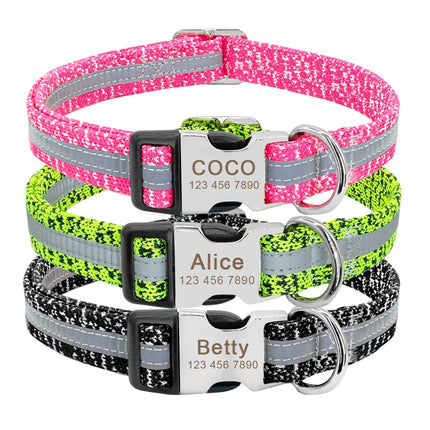 Dog's Reflective Detail Printed Collar - wnkrs