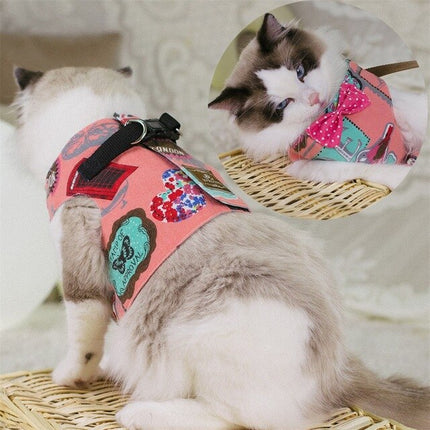 Gentleman Style Cat Harness with Leash - wnkrs