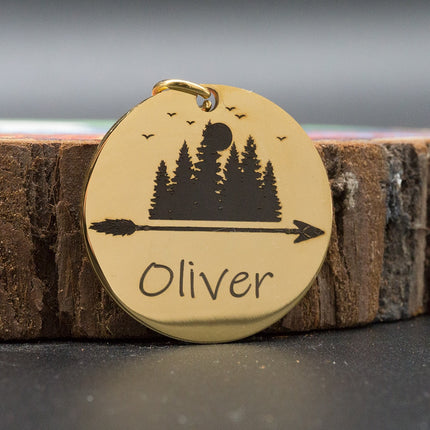 Personalized Engraved Round Dog ID Tag - wnkrs