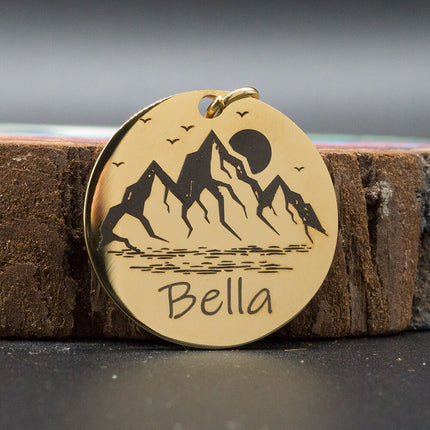 Personalized Engraved Round Dog ID Tag - wnkrs