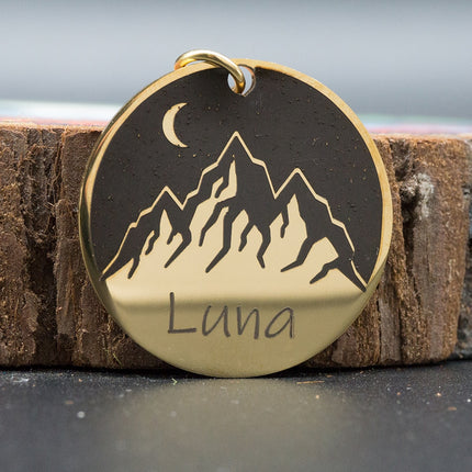 Personalized Engraved Round Dog ID Tag - wnkrs